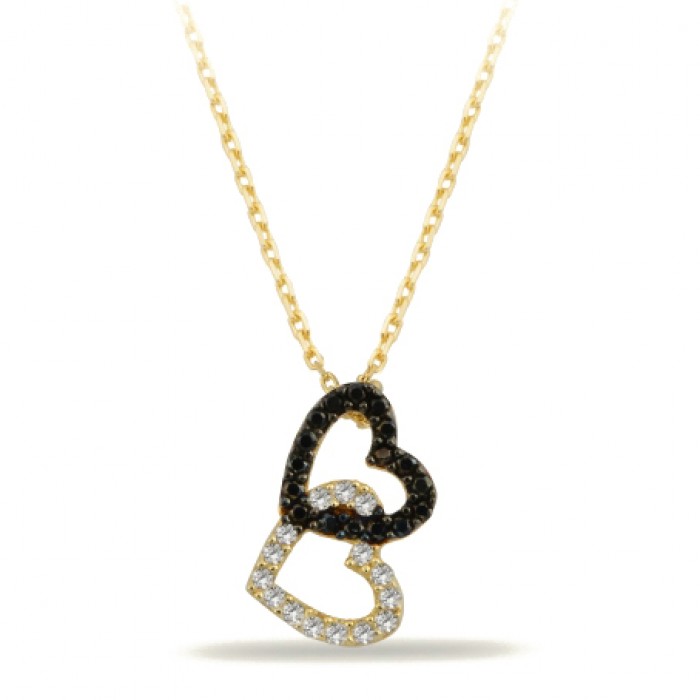 14K Gold Zircon Stone Necklace