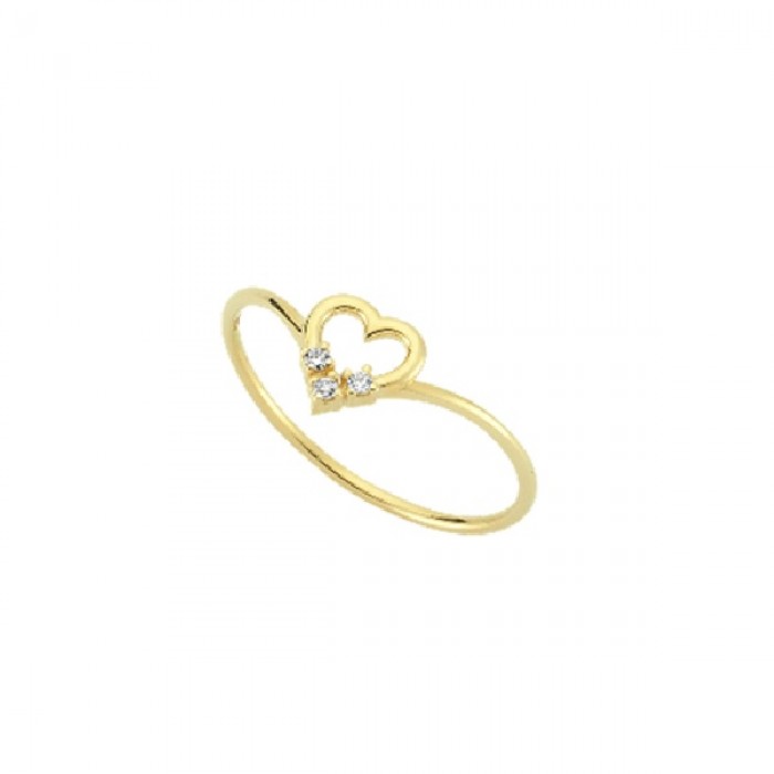  14K Gold Ring with diamond   0,03ct