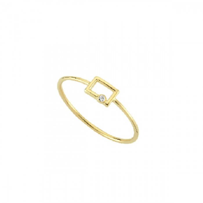  14K Gold Ring with diamond   0,01ct