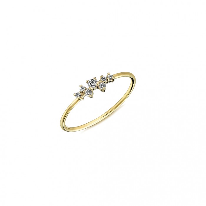  14K Gold Ring with diamond   0,12ct