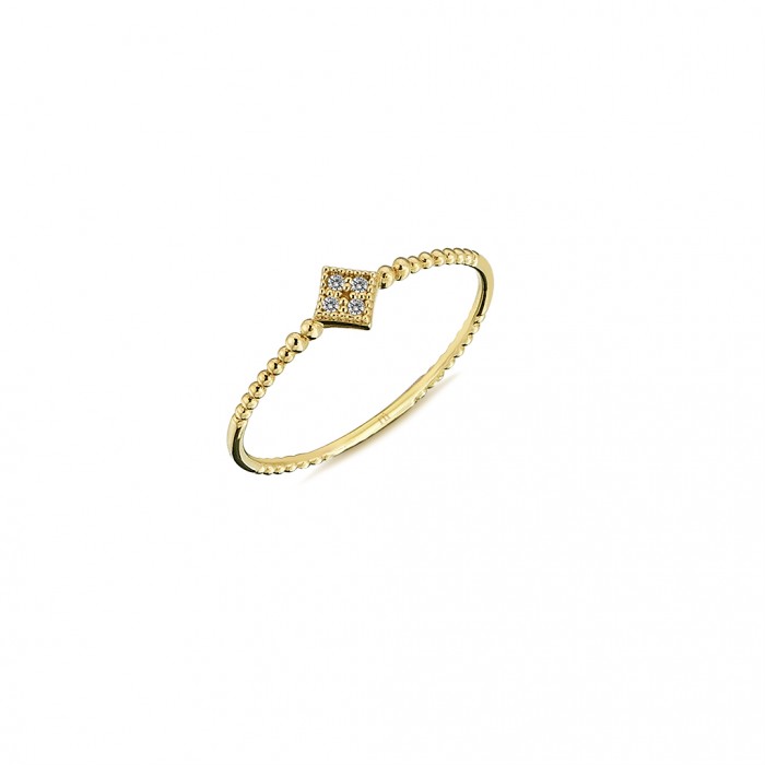  14K Gold Ring with diamond   0,025ct