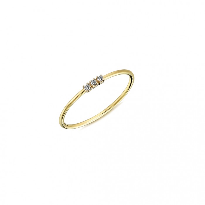  14K Gold Ring with diamond   0,04ct