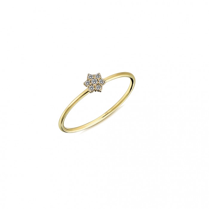  14K Gold Ring with diamond   0,065ct