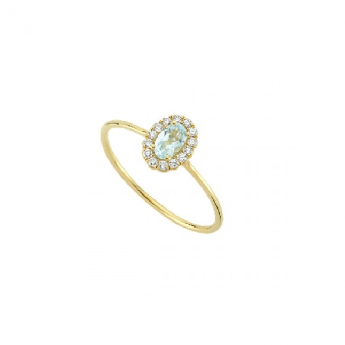  14K Gold Ring with diamond   0,112ct