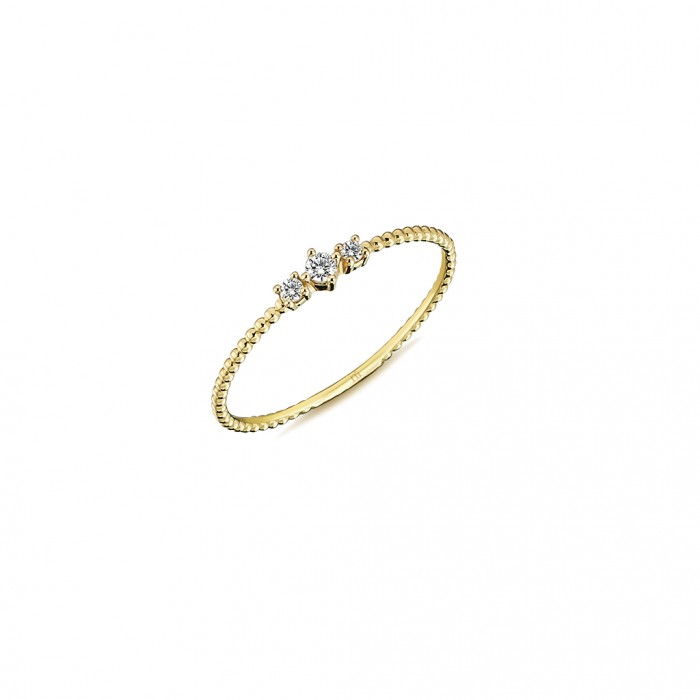  14K Gold Ring with diamond   0,065ct