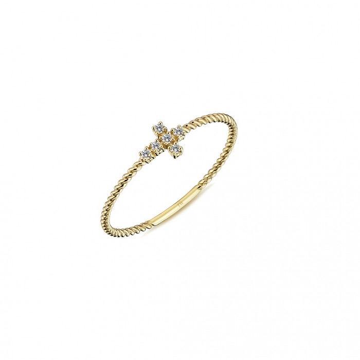  14K Gold Ring with diamond   0,008ct