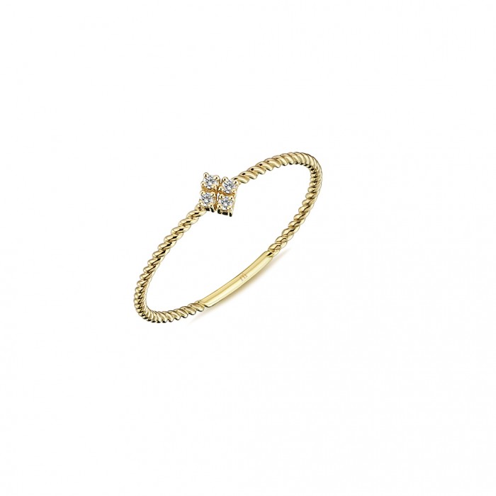  14K Gold Ring with diamond   0,045ct