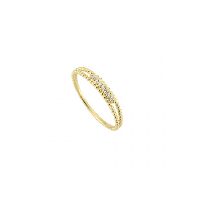  14K Gold Ring with diamond   0,04ct