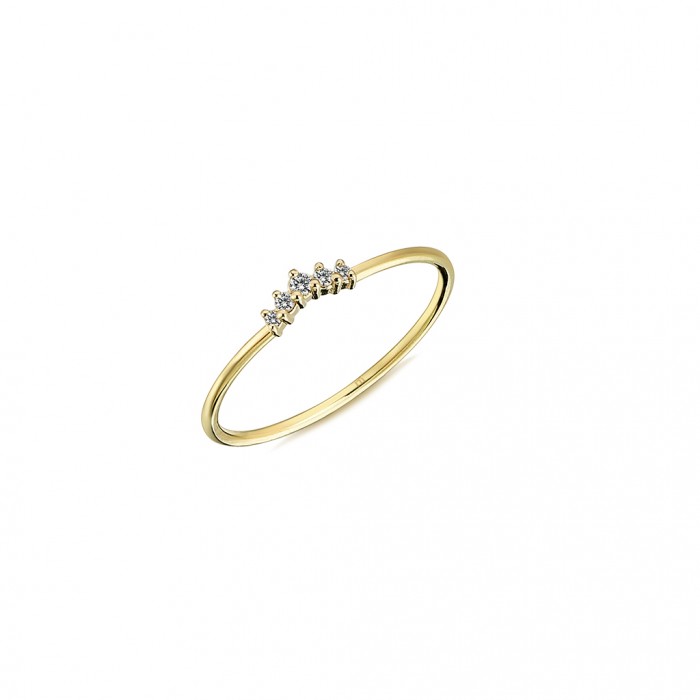  14K Gold Ring with diamond   0,05ct