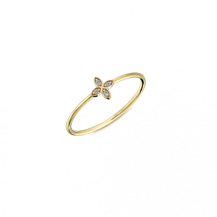  14K Gold Ring with diamond   0,025ct