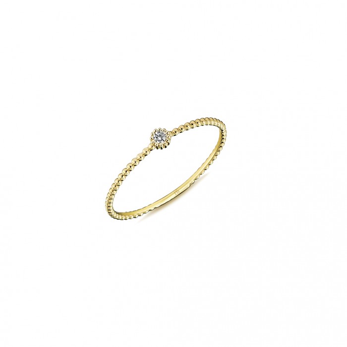  14K Gold Ring with diamond   0,035ct