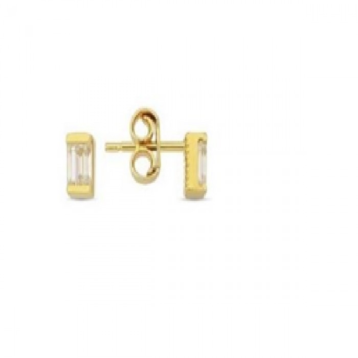 14 K Gold Zircon stone Earring 0,69 gr 
