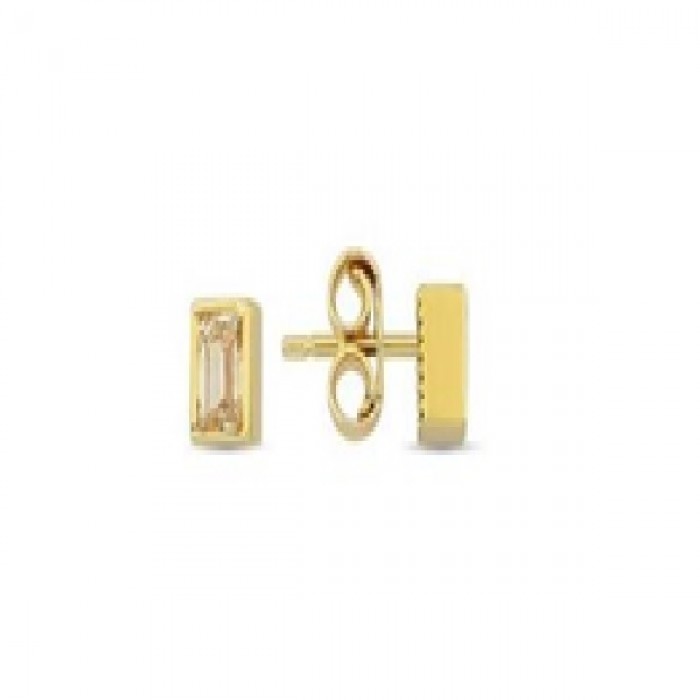 14 K Gold Zircon stone Earring 0,83 gr 