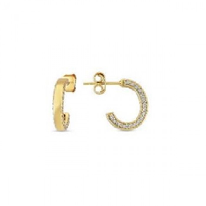 14 K Gold Zircon stone Earring 1,99 gr 