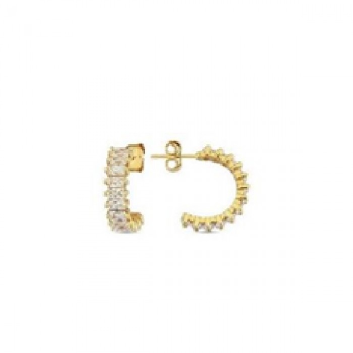 14 K Gold Zircon stone Earring 3,43 gr 