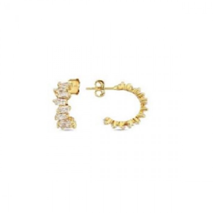14 K Gold Zircon stone Earring 3,56 gr 