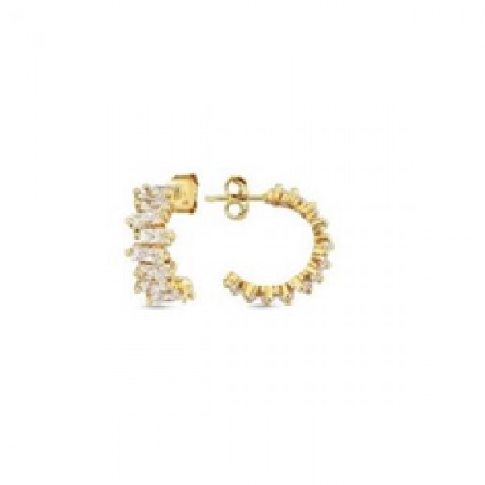 14 K Gold Zircon stone Earring 4,02 gr 