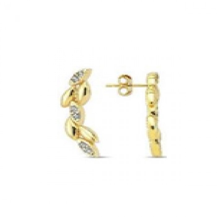 14 K Gold Zircon stone Earring 1,71 gr 