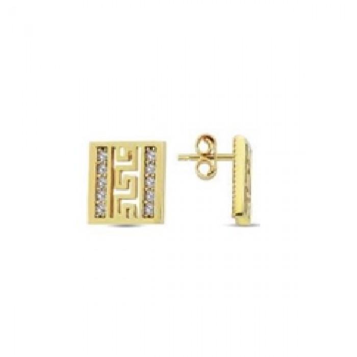 14 K Gold Zircon stone Earring 1,49 gr 