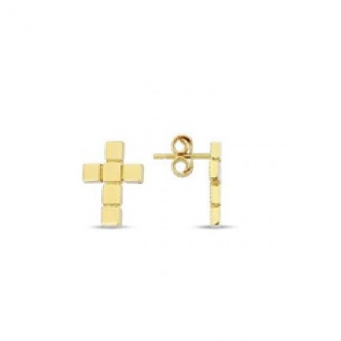 14 K Gold Zircon stone Earring 1,01 gr 
