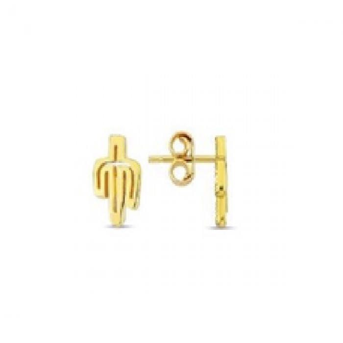 14 K Gold Zircon stone Earring 0,93 gr 