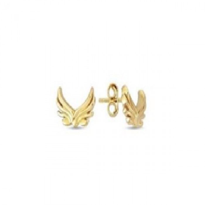 14 K Gold Zircon stone Earring 1,46 gr 