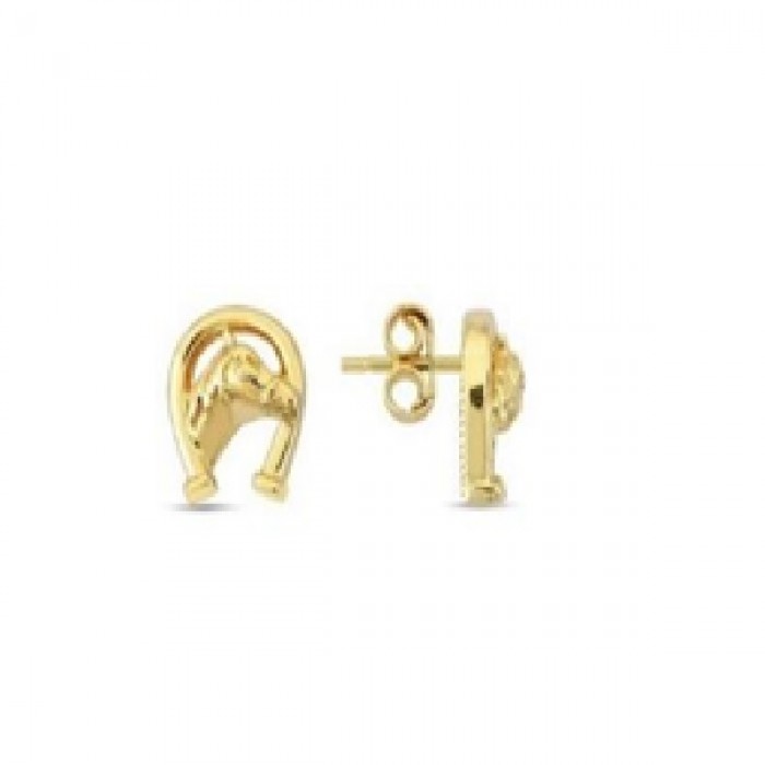 14 K Gold Zircon stone Earring 1,53 gr 