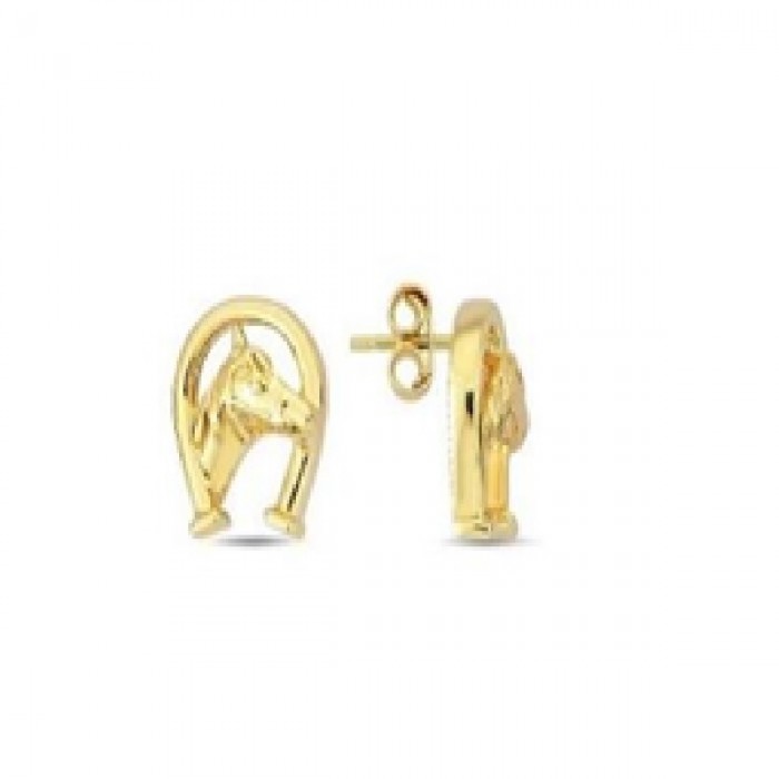 14 K Gold Zircon stone Earring 1,66 gr 