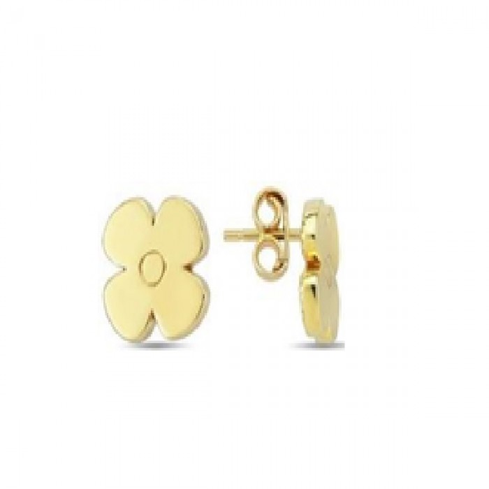 14 K Gold Zircon stone Earring 1,15 gr 