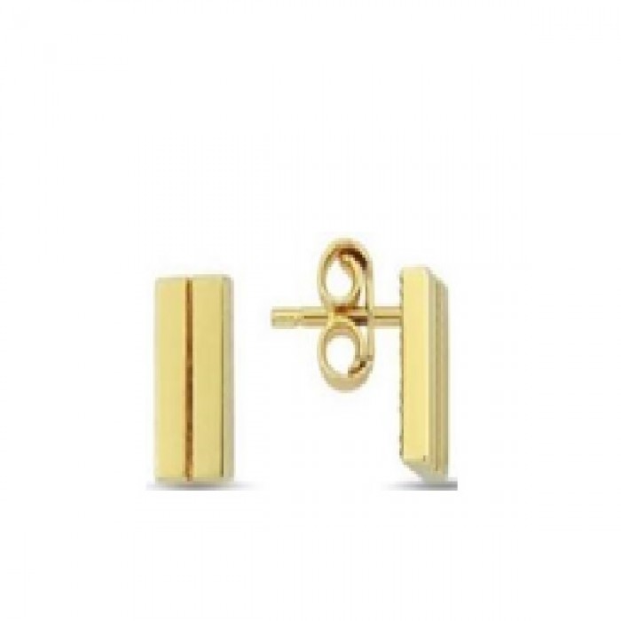 14 K Gold Zircon stone Earring 1,98 gr 