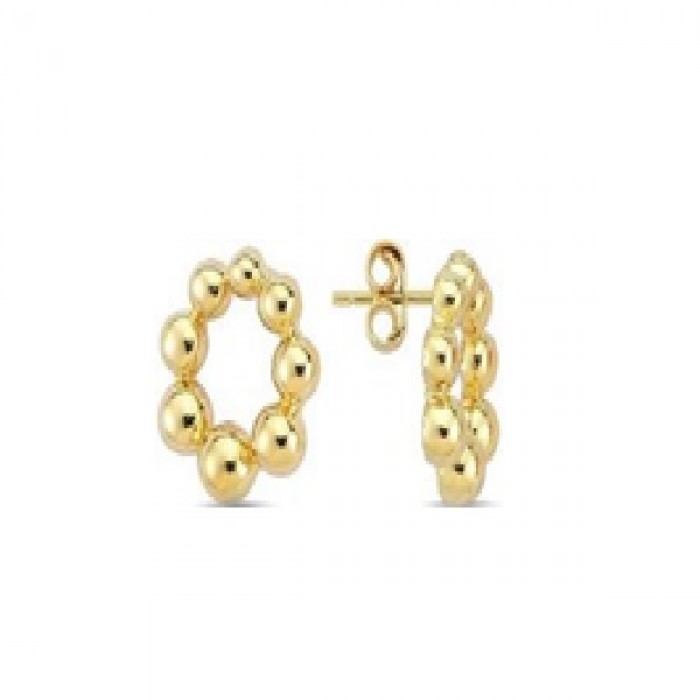 14 K Gold Zircon stone Earring 1,7 gr 