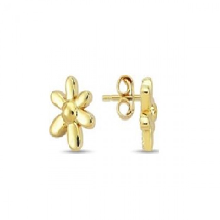 14 K Gold Zircon stone Earring 1,14 gr 