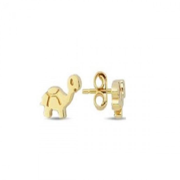 14 K Gold Zircon stone Earring 0,81 gr 