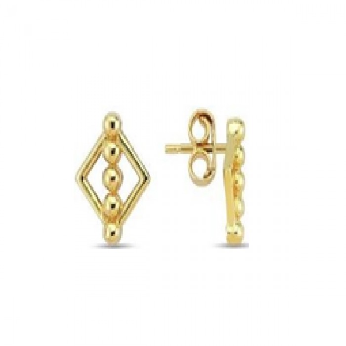 14 K Gold Zircon stone Earring 1 gr 