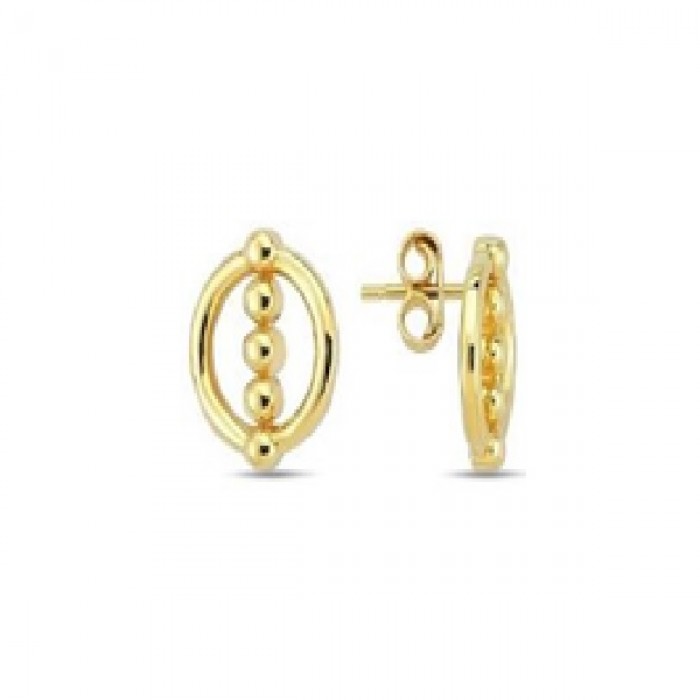 14 K Gold Zircon stone Earring 1,19 gr 