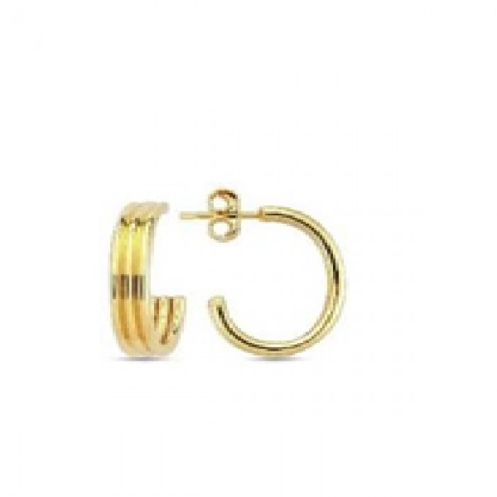 14 K Gold Zircon stone Earring 1,63 gr 