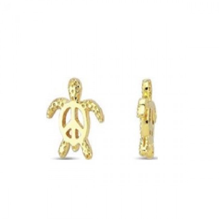 14 K Gold Zircon stone Earring 1,19 gr 