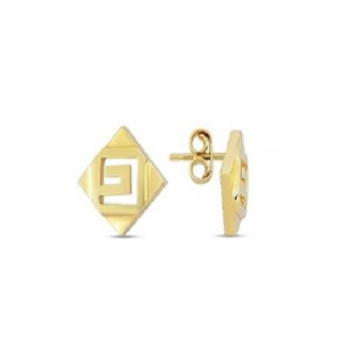 14 K Gold Zircon stone Earring 1,12 gr 