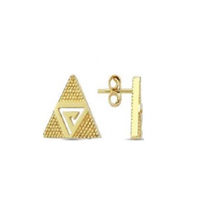 14 K Gold Zircon stone Earring 1,33 gr 