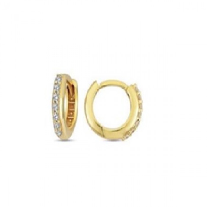 14 K Gold Zircon stone Earring 0,97 gr 