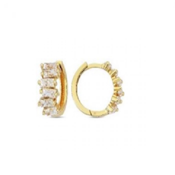 14 K Gold Zircon stone Earring 2,97 gr 