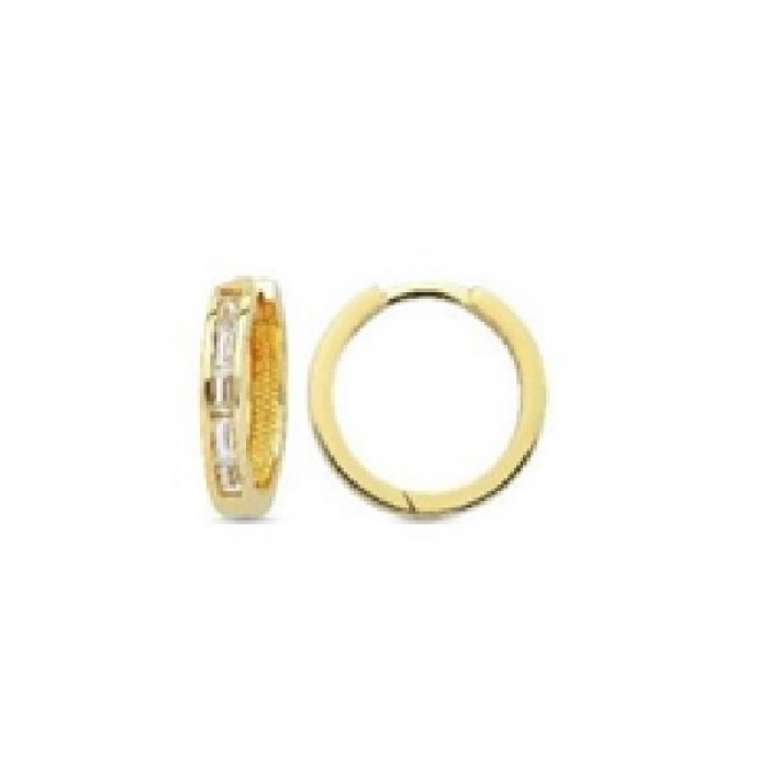 14 K Gold Zircon stone Earring 1,91 gr 