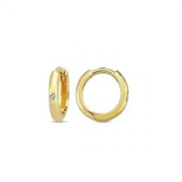 14 K Gold Zircon stone Earring 1,29 gr 