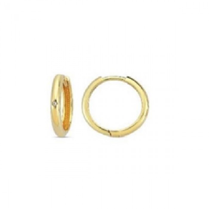 14 K Gold Zircon stone Earring 1,77 gr 