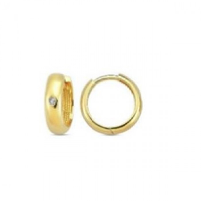 14 K Gold Zircon stone Earring 2,01 gr 