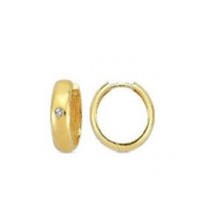 14 K Gold Zircon stone Earring 2,25 gr 