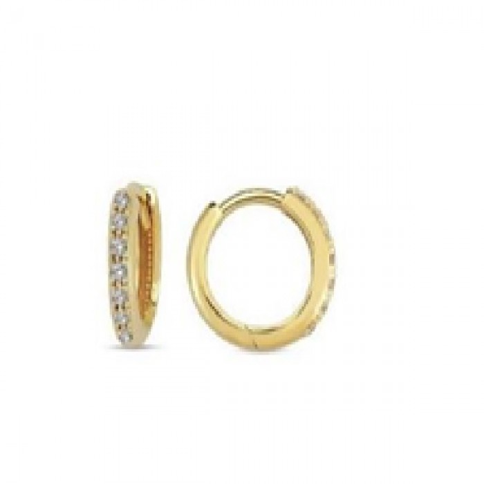 14 K Gold Zircon stone Earring 1,29 gr 