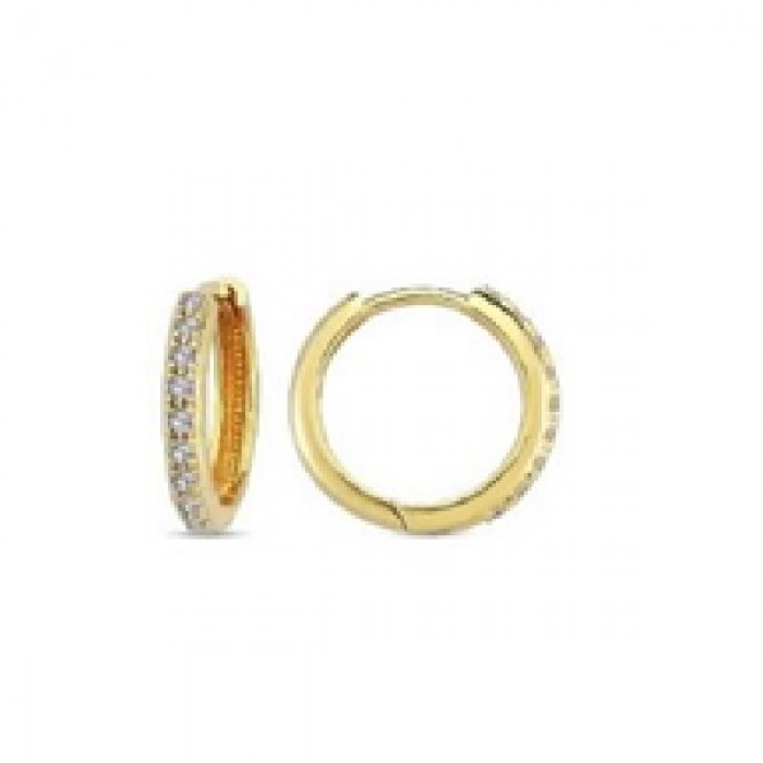 14 K Gold Zircon stone Earring 1,48 gr 