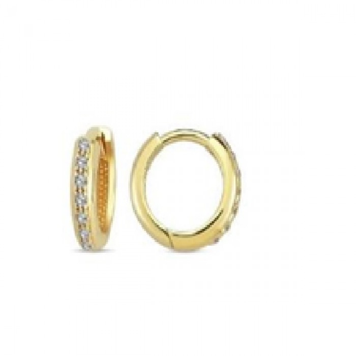 14 K Gold Zircon stone Earring 1,62 gr 