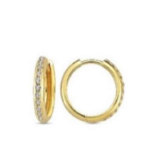 14 K Gold Zircon stone Earring 2,25 gr 